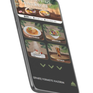 qr menu mockup on phone