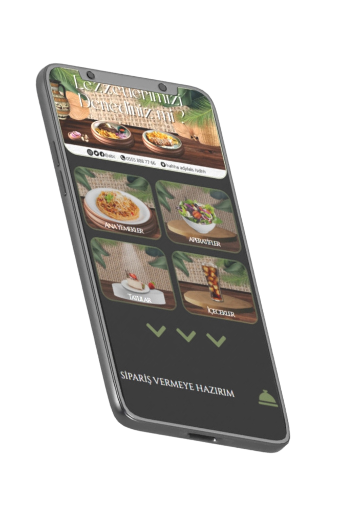 qr menu mockup on phone